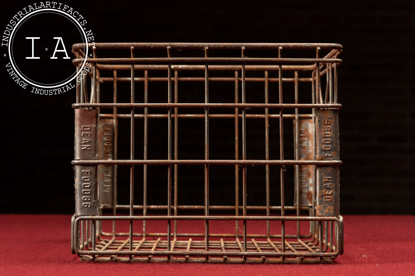 Vintage Dean Foods Wire Frame Crate