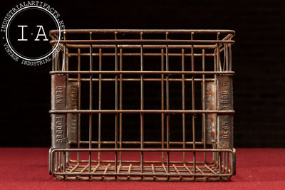 Vintage Dean Foods Wire Frame Crate