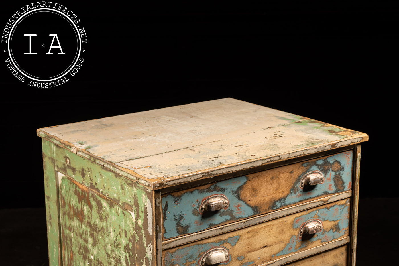 Early Pine Dresser with Distressed Paint