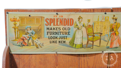 Antique Campbells Varnish Stains General Store Countertop Advertising Display