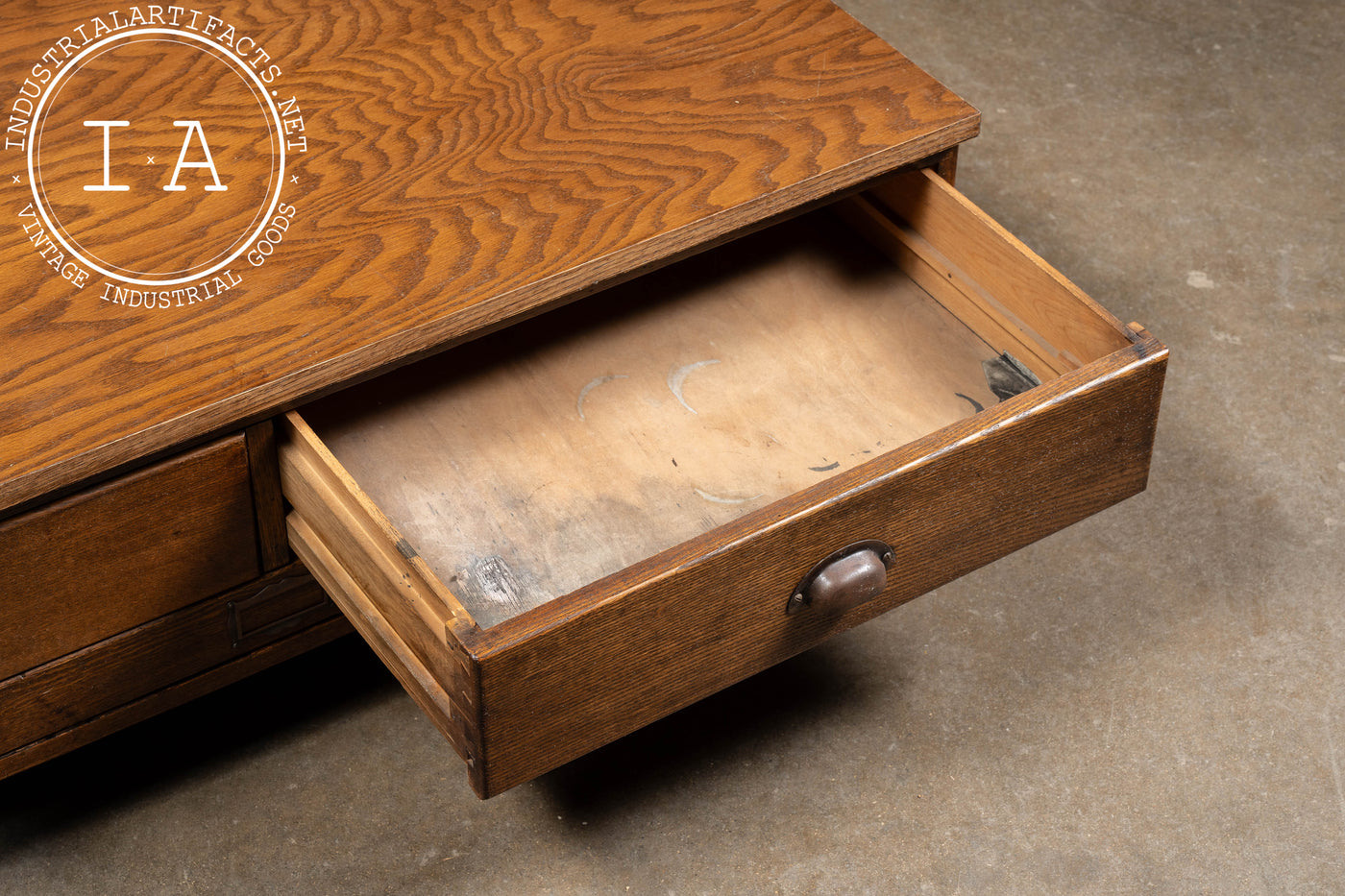 Vintage Single Stack Rolling 3-Drawer Flat File Coffee Table