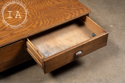 Vintage Single Stack Rolling 3-Drawer Flat File Coffee Table