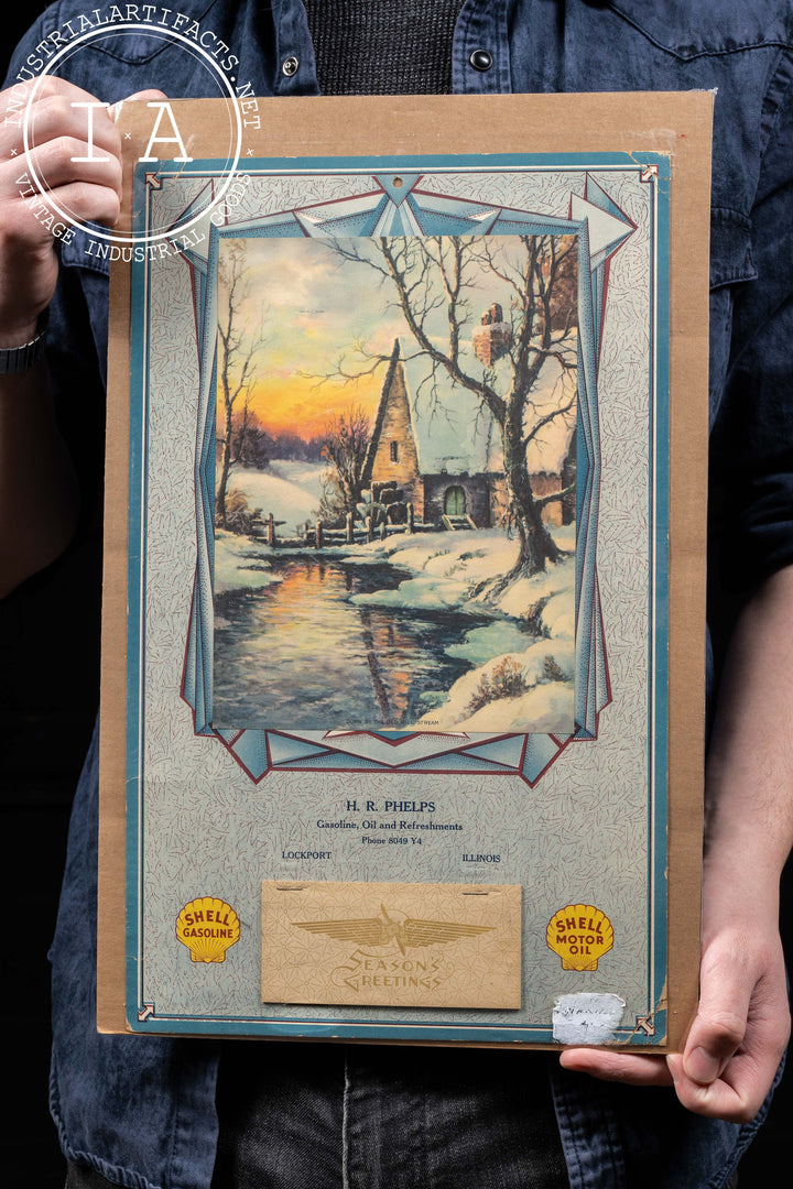 Original Shell Gasoline Advertising Calendar – Industrial Artifacts