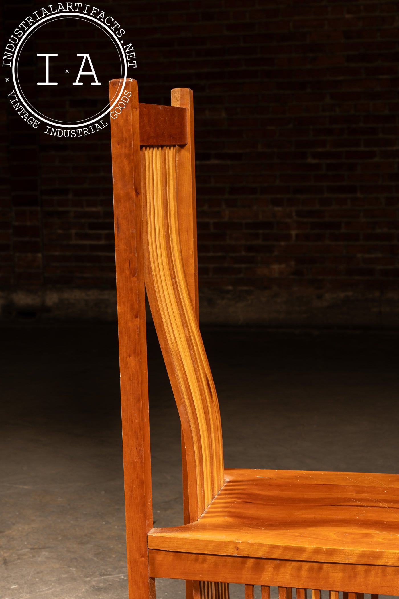 Vintage Frank Lloyd Wright-Inspired High-Back Arts & Crafts Chair