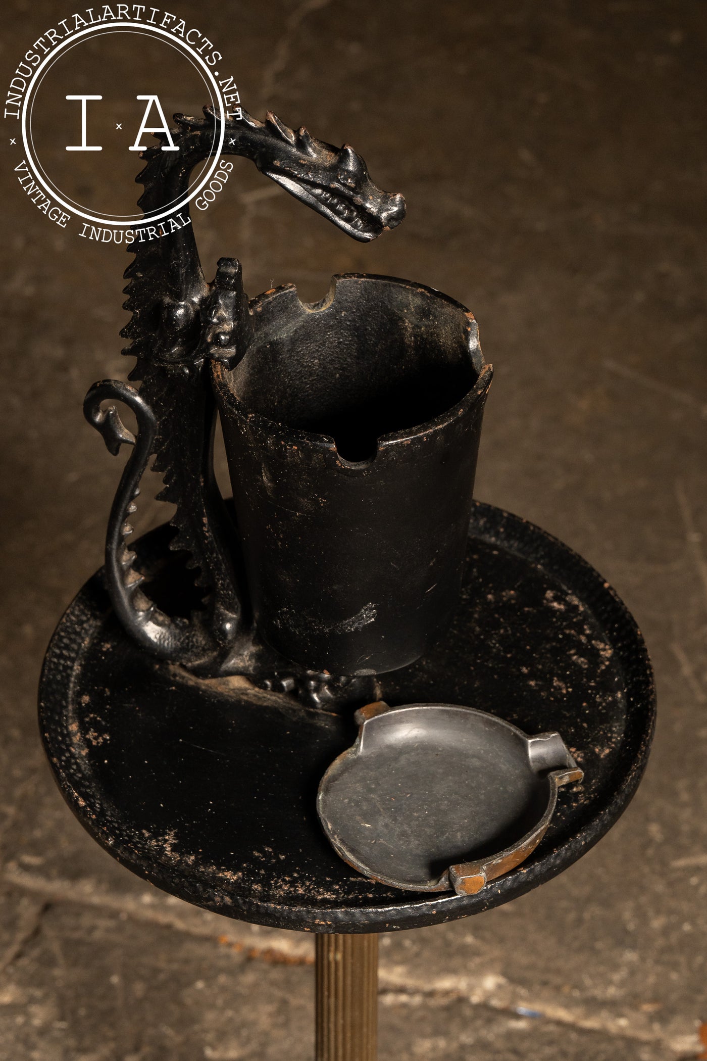 Antique Dragon Smoker Ashtray by Scroll Art