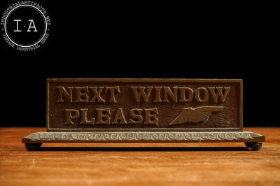 Antique Teller Window Sign