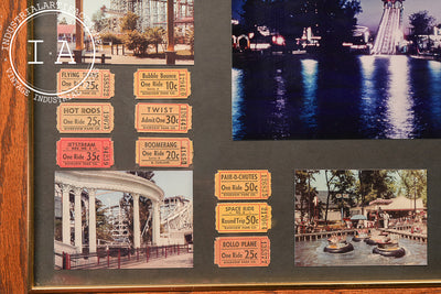 Vintage Riverview Park (Chicago) Amusement Park Collage with Tickets