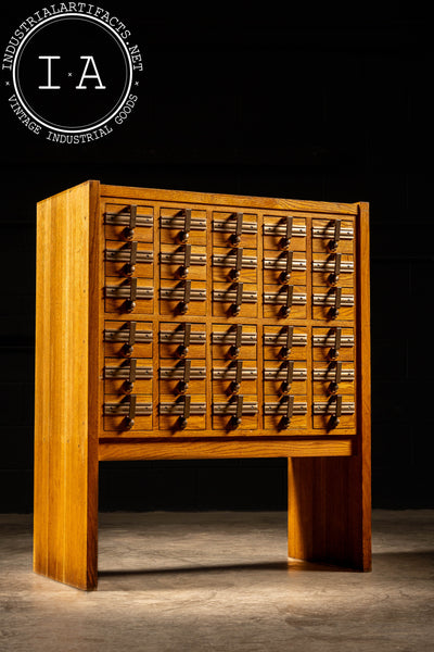 Vintage 30-Drawer Card Catalog