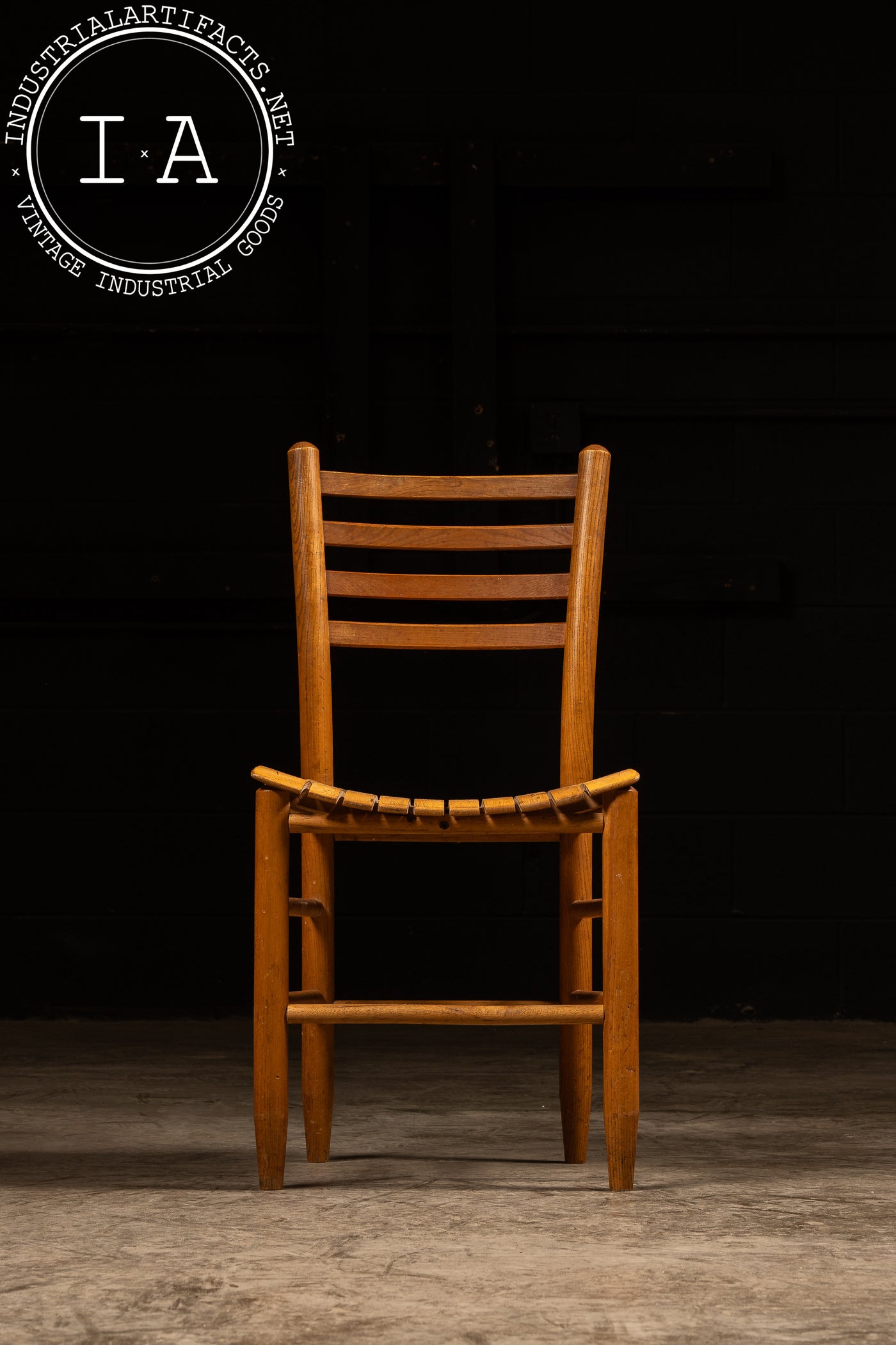 Vintage Oak Bentwood Ladder Back Chair