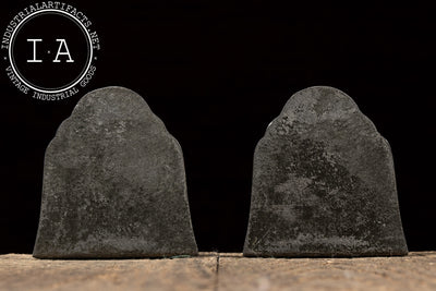 Painted Cast Iron Ship Bookends