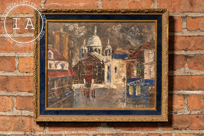 Rainy Cityscape | Framed Savic Oil Painting