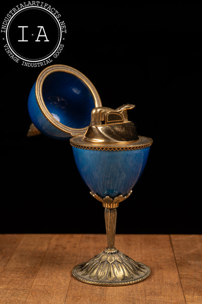 Vintage Imperial Egg Table Lighter in Blue