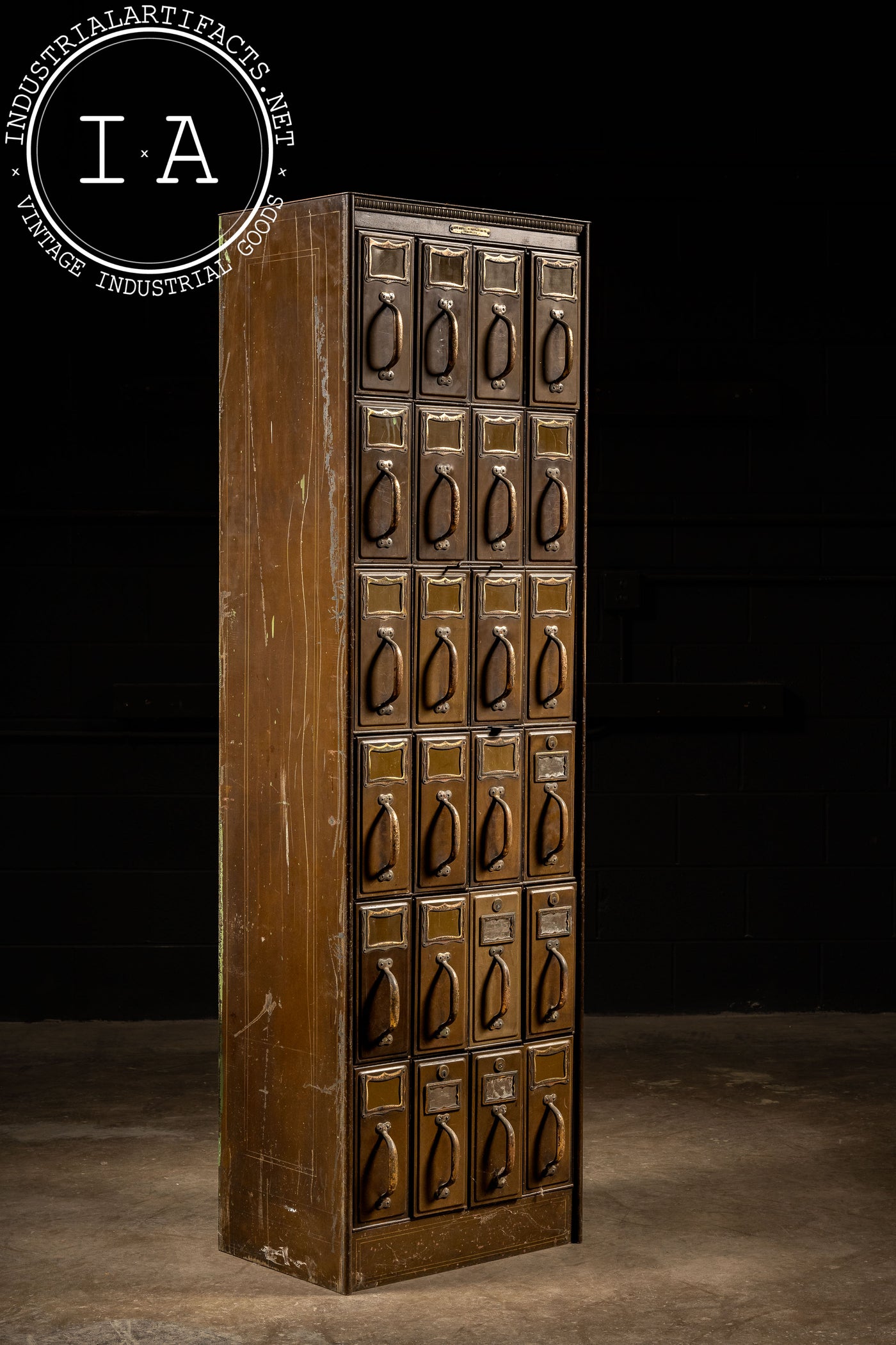 Early 20th Century Industrial Multi-Drawer Steel Cabinet