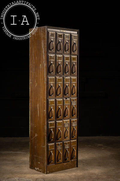 Early 20th Century Industrial Multi-Drawer Steel Cabinet