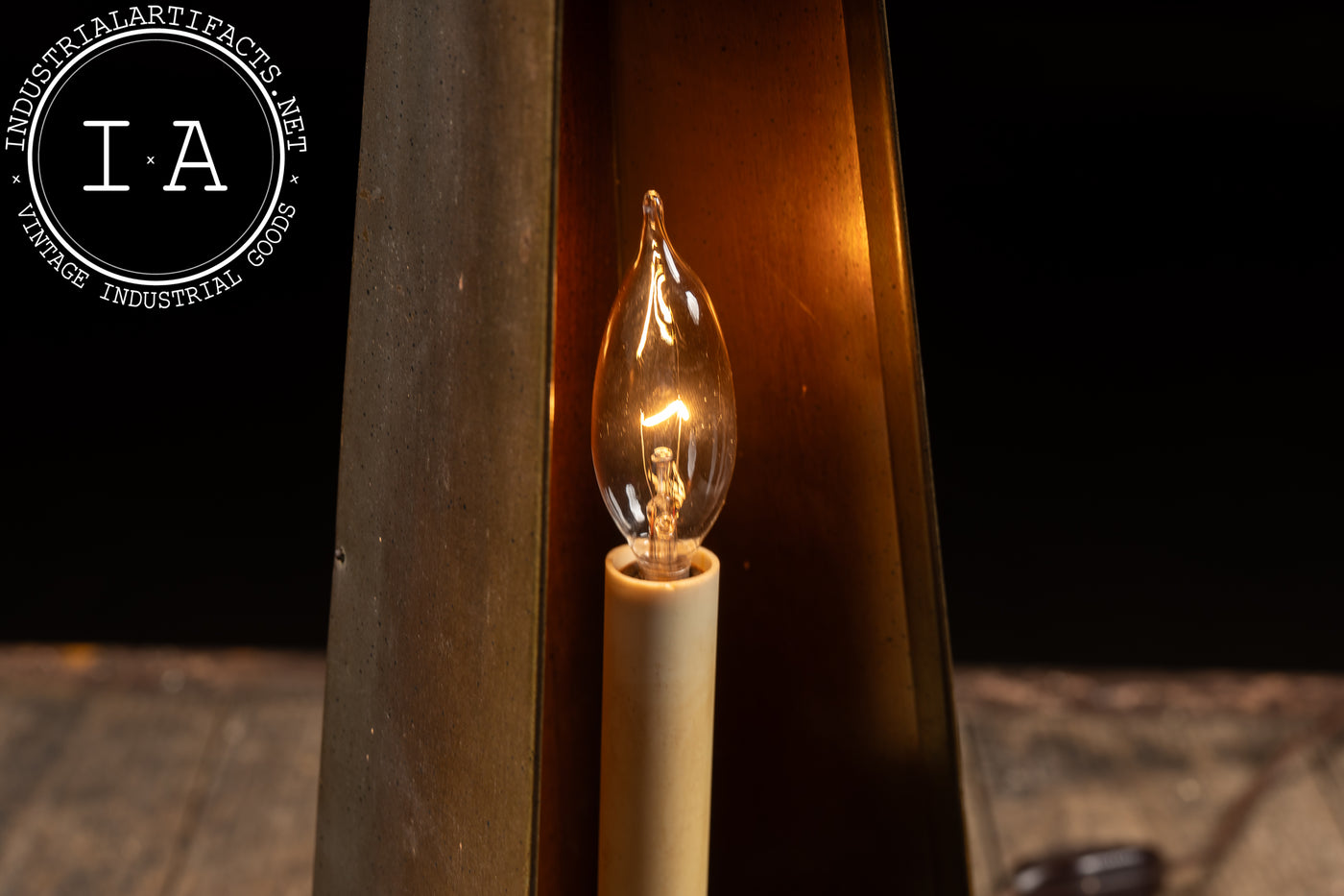 Vintage Brass Candlestick Carriage Lamp by Westwood