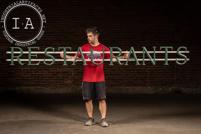 Vintage "Restaurants" Painted Aluminum Lettering Sign