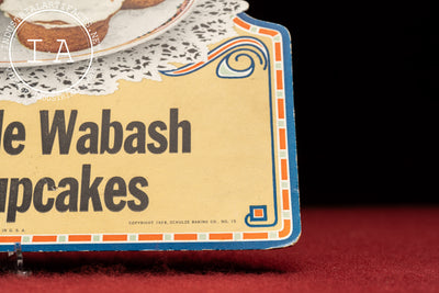 Antique Uncle Wabash Cupcakes Cardboard Advertising Display