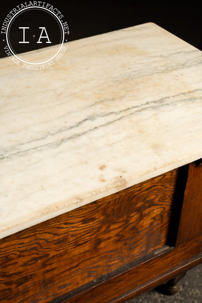 Early 20th Century General Store Counter with Marble Top