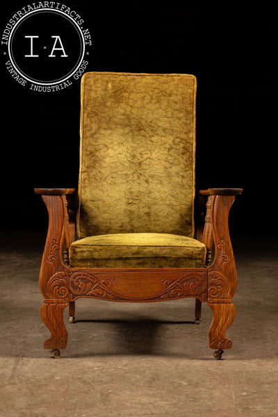 Early 20th Century Victorian-Inspired Morris Chair by Cook & Co.