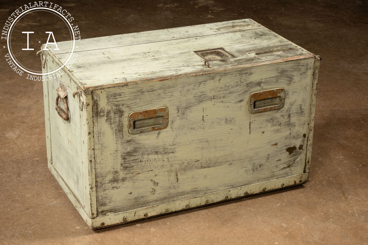 Antique Wooden Industrial Tool Chest