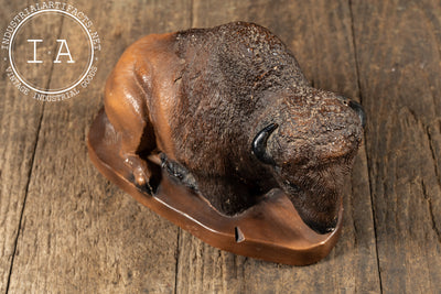 Vintage Ceramic Bison Coin Bank