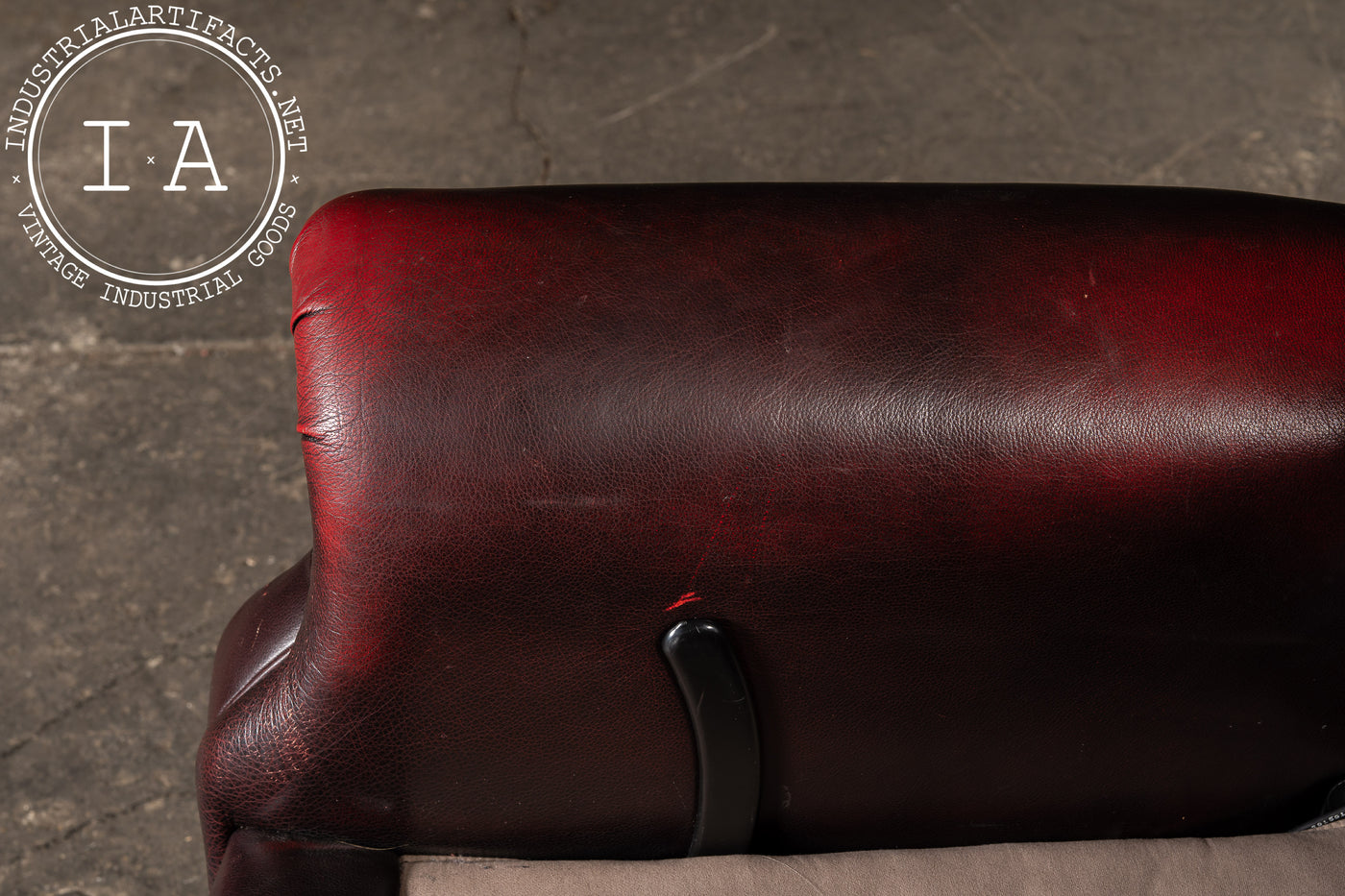 Tufted Churchill Style Recliner with Ottoman in Oxblood