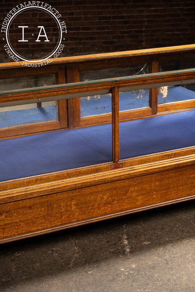 Antique Quartersawn Oak "Peerless" Brand Display Case by Jac. Lederer