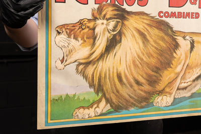 c. 1970 Ringling Bros. and Barnum & Bailey Lion Show Poster