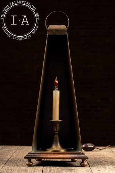 Vintage Brass Candlestick Carriage Lamp by Westwood