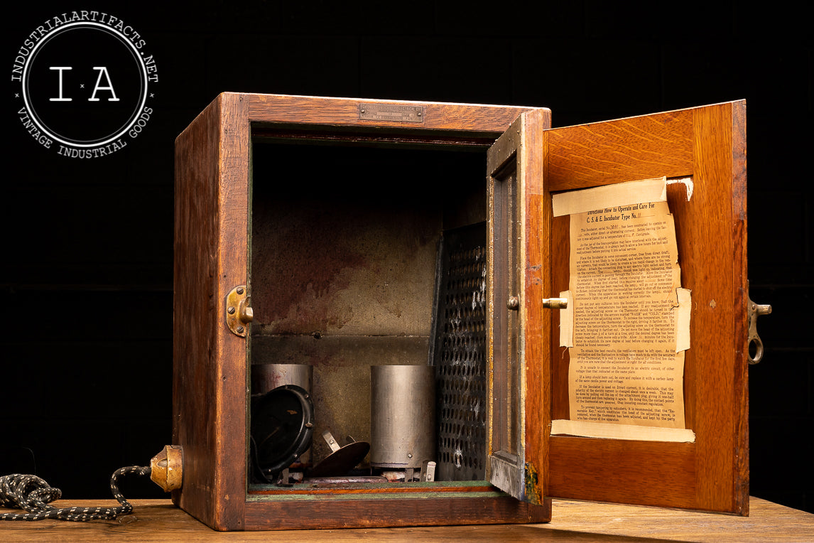 1917 Medical Incubator Cabinet