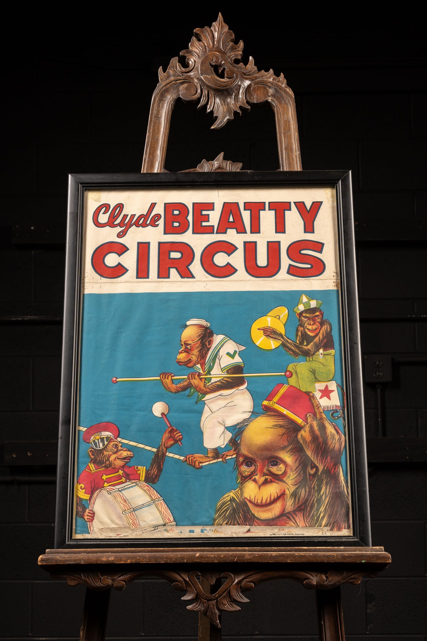 c. 1950 Clyde Beatty Circus Lithograph Poster