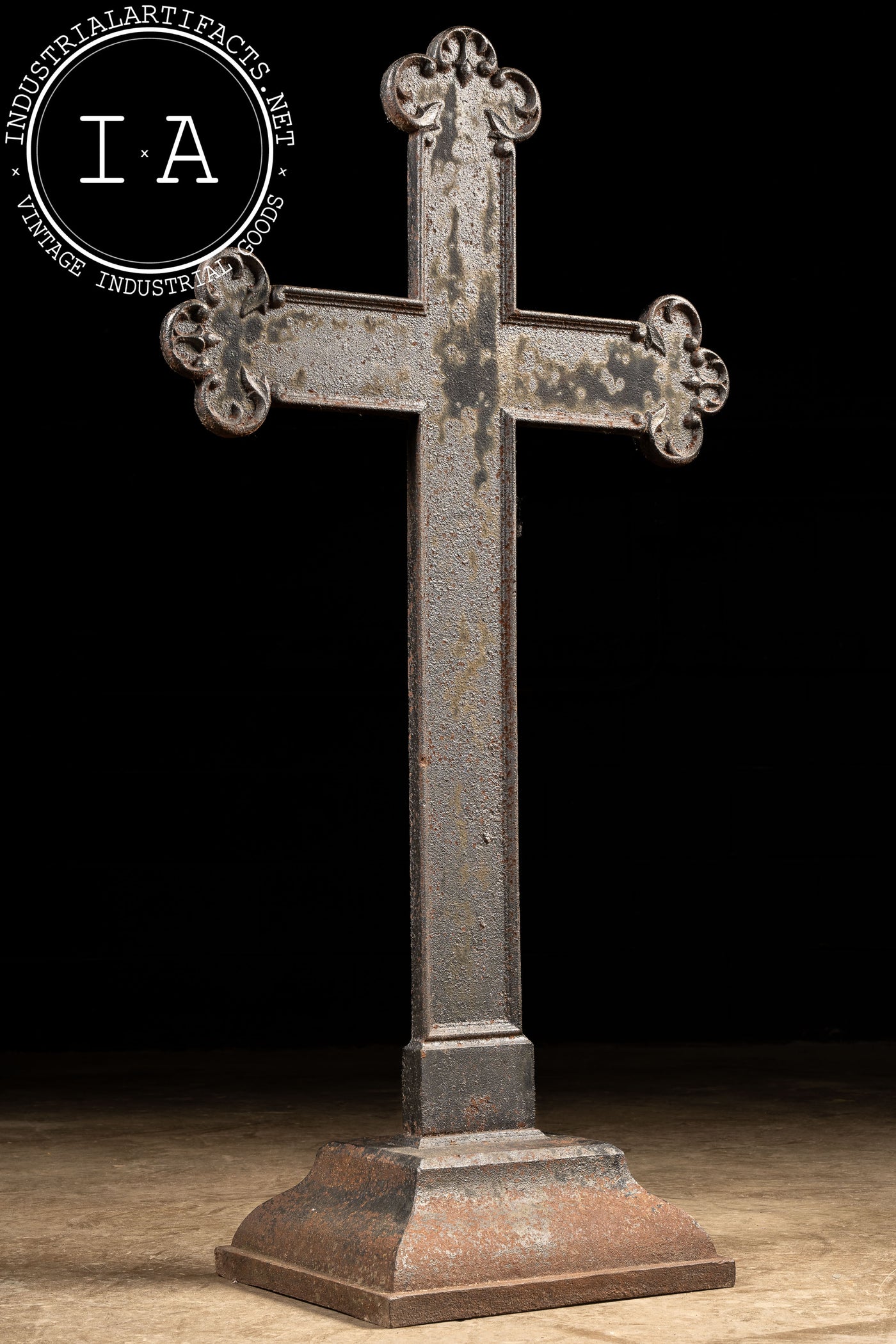 Late 19th Century Cast Iron Cross Headstone