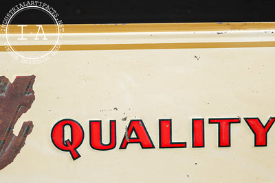 Vintage Cott Quality Beverages Embossed Tin Lithograph Sign