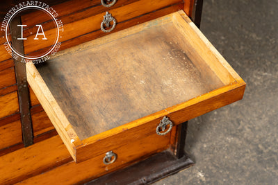 Early 20th Century 16-Drawer Oak Dental Cabinet