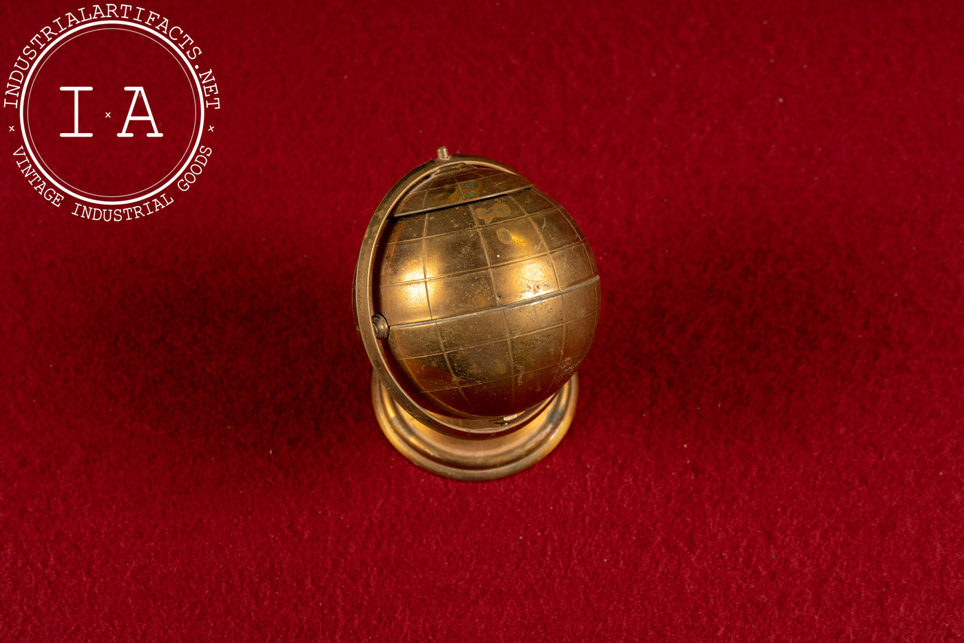 Vintage Space Age Brass Globe Ashtray
