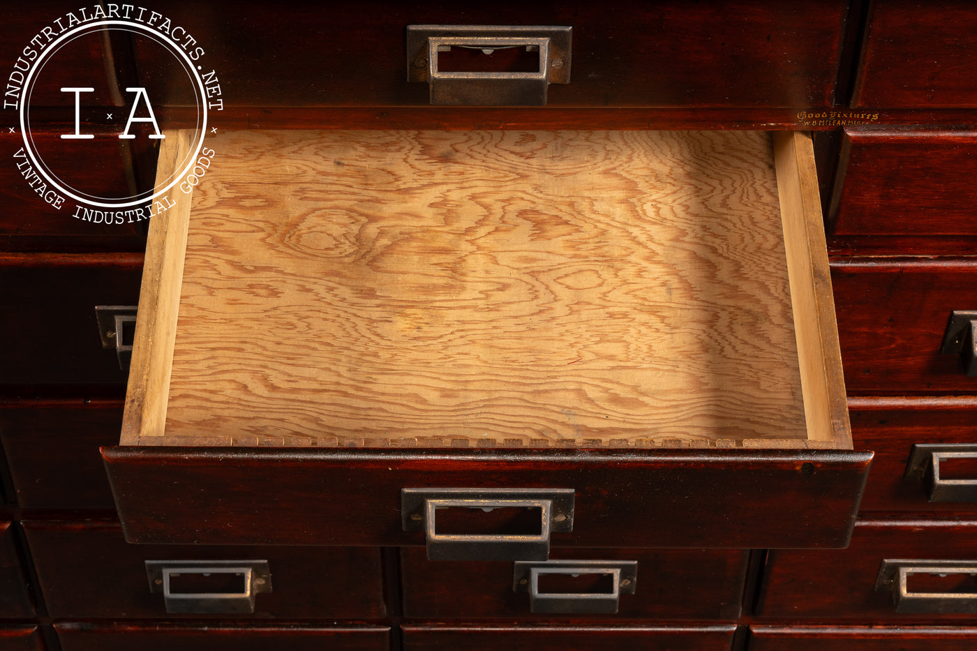 Massive Early 20th Century Double Apothecary Cabinet Set by W. B. McLean