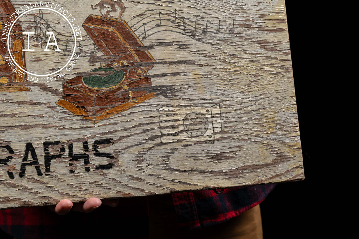 Vintage Radios Double-Sided Hand-Painted Wooden Sign