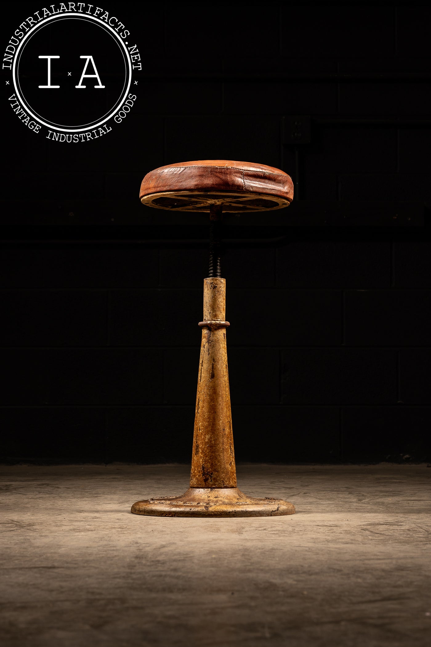 Antique Industrial Stool by Necchi