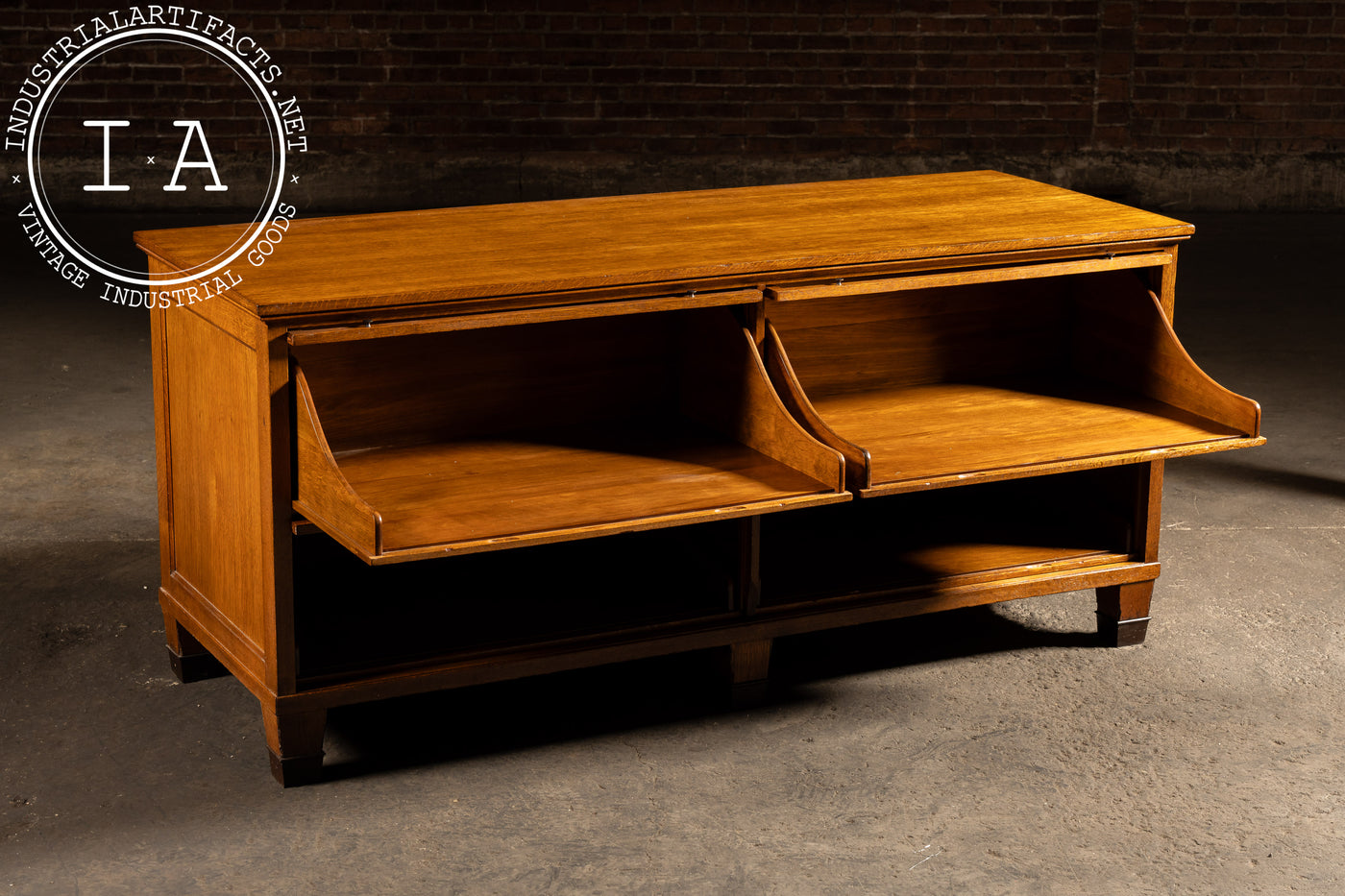 c. 1920 Arts and Crafts Barrister Kitchen Island