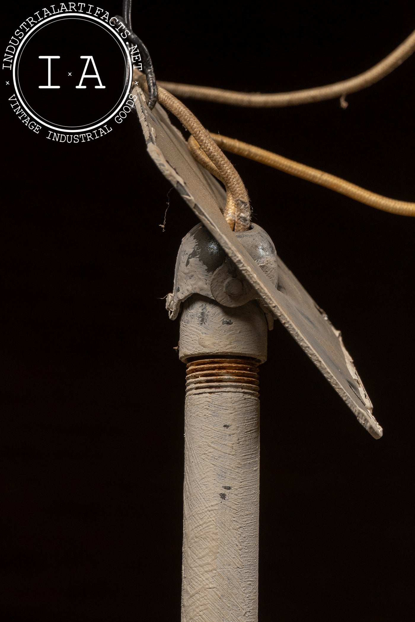 Vintage Industrial Holophane Ceiling Mount Light