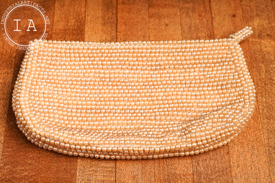 Vintage Faux Pearl Beaded Clutch