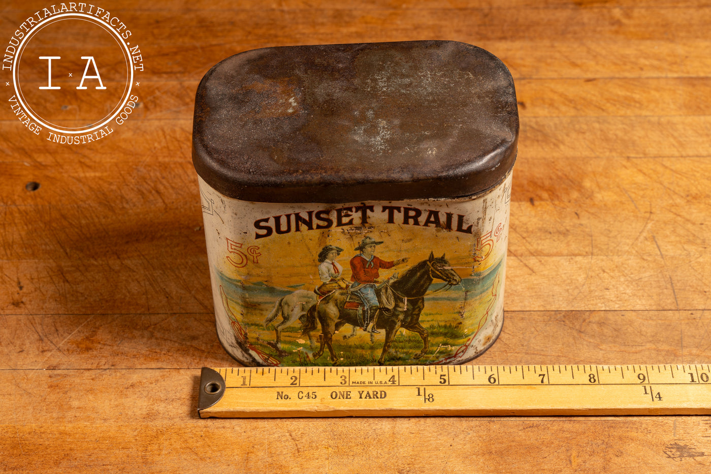 Vintage Sunset Trail Cigar Tin