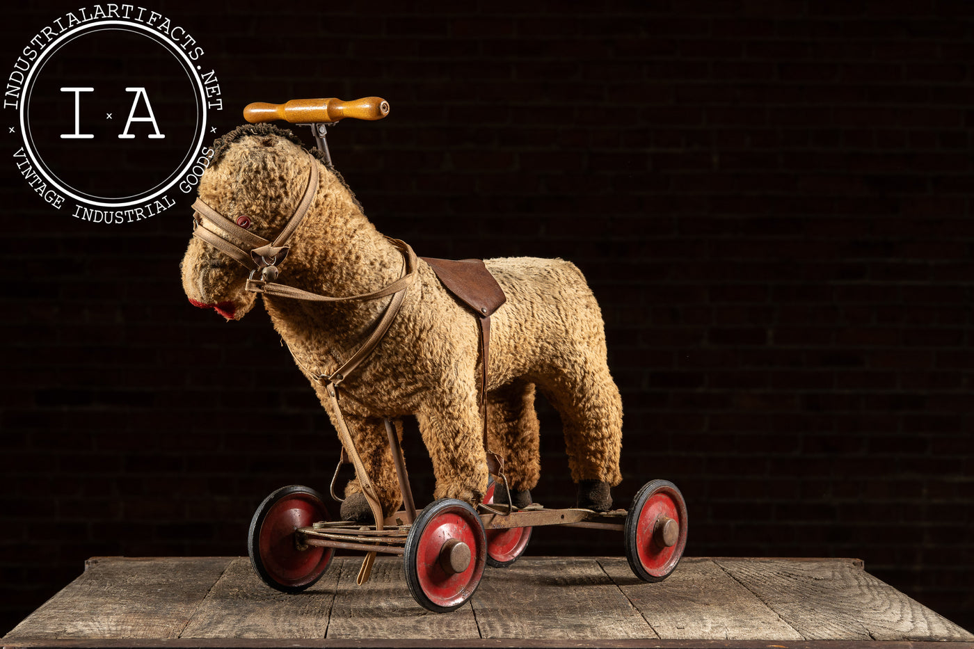 Antique Ride-On Plush Horse Toy