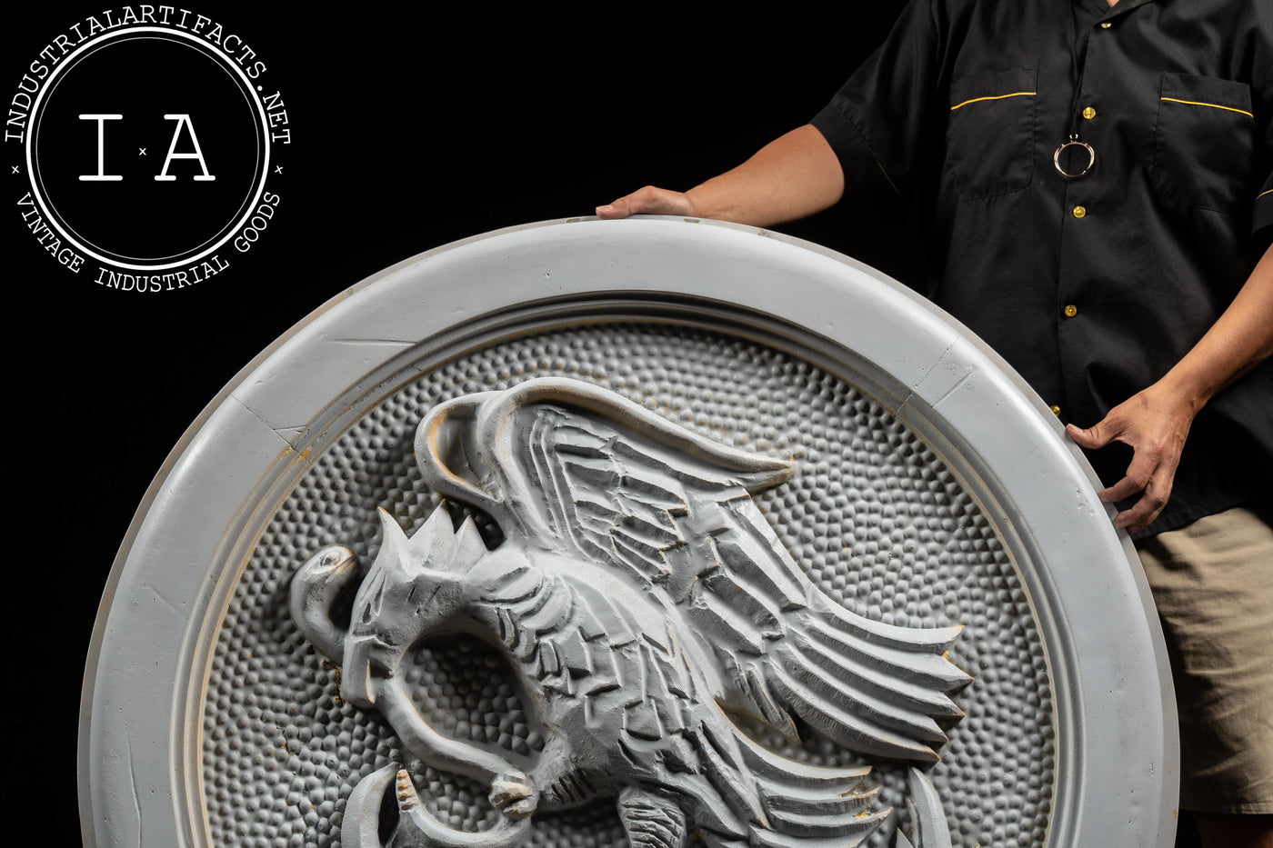 Massive Mid-Century Mexican National Emblem Architectural Medallion