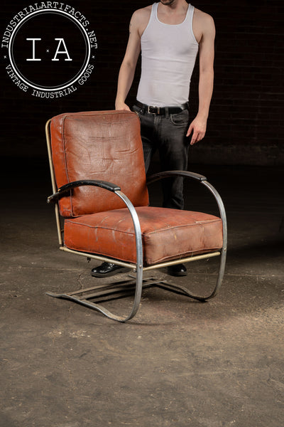 Vintage Chrome Springer Armchair by Wolfgang Hoffmann for Howell