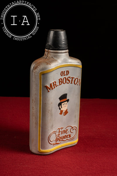 Vintage Old Mr. Boston Figural Bottle Advertising Clock