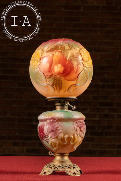 Early 20th Century Hand-Painted Gone With The Wind Parlor Lamp