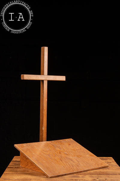 Vintage Wooden Funeral Pulpit