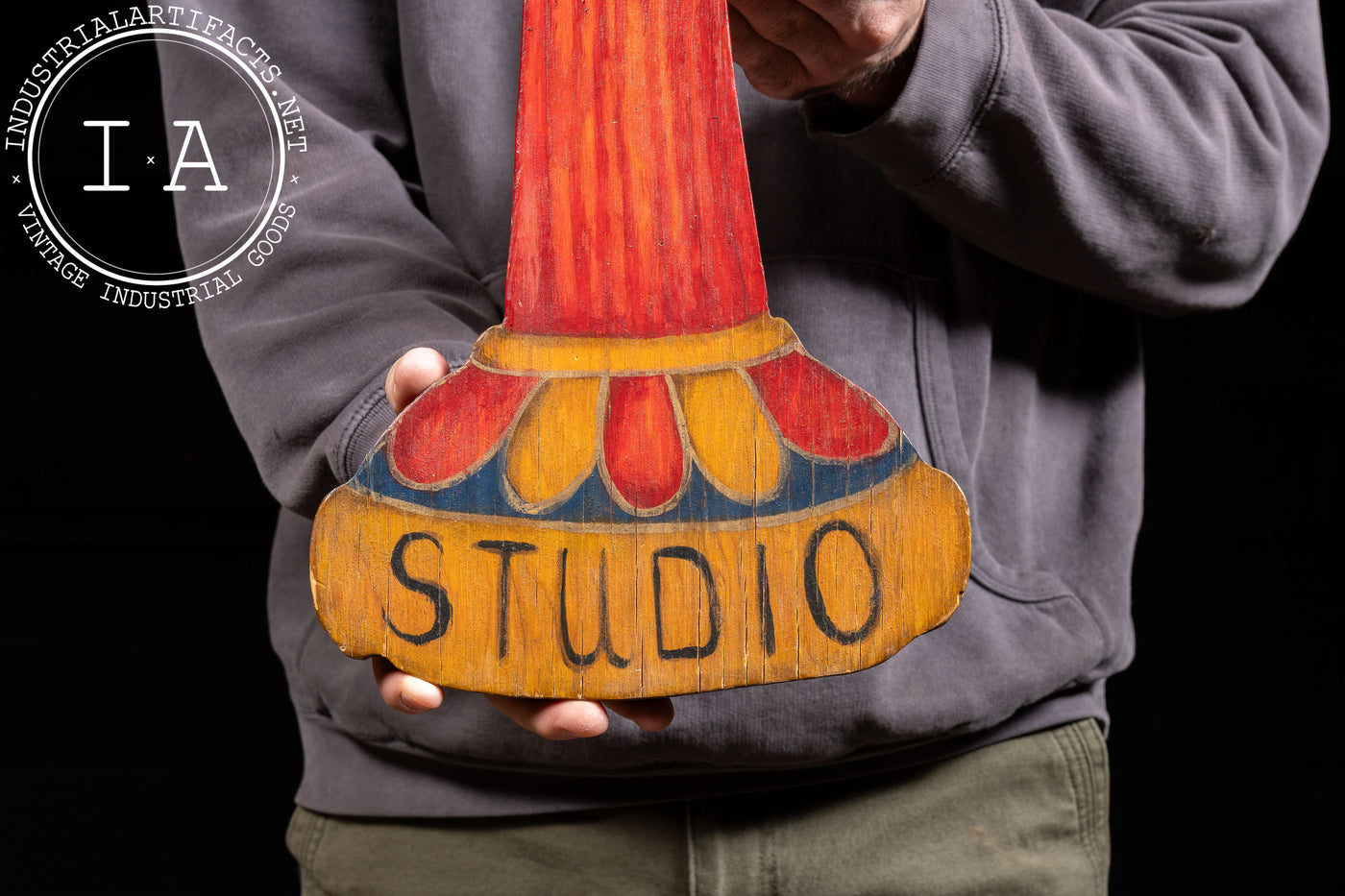 J-M Stained Glass Studio Painted Wooden Sign