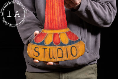 J-M Stained Glass Studio Painted Wooden Sign